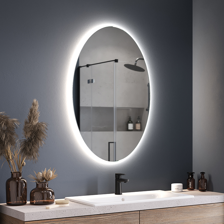 Spiegel LED Simple Oval Ambiente