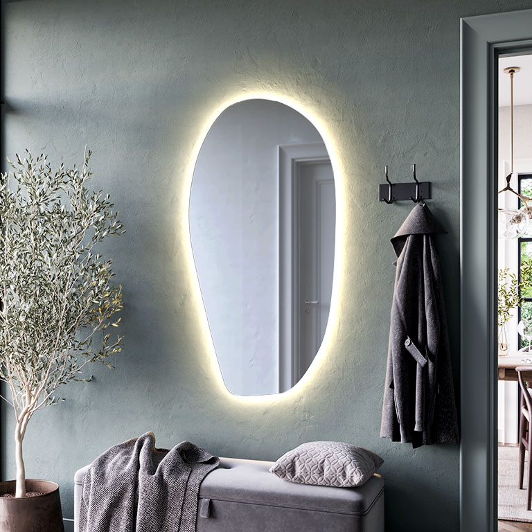 Spiegel LED Simple Onda Ambiente