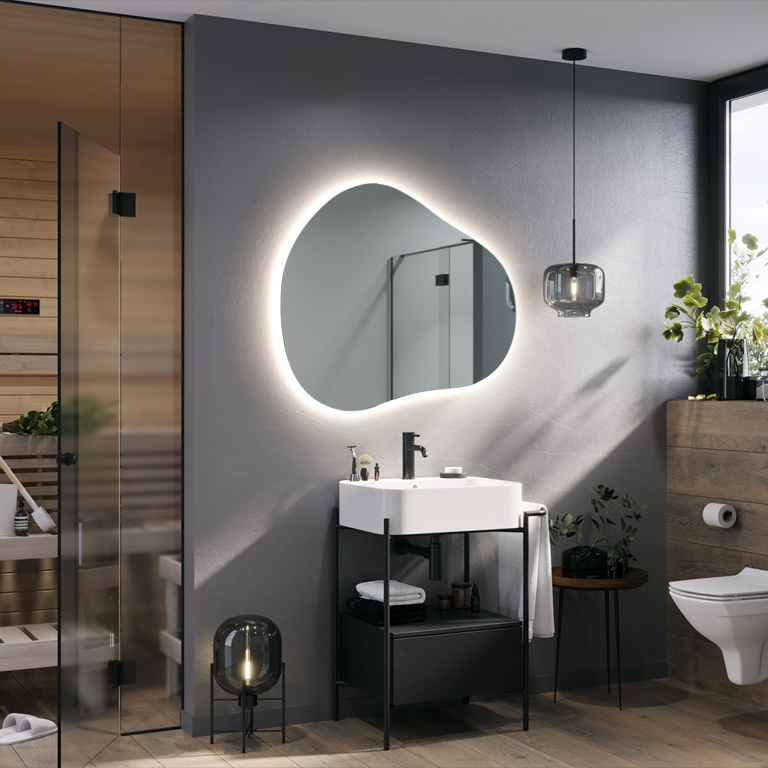 Spiegel LED Simple Nube Ambiente