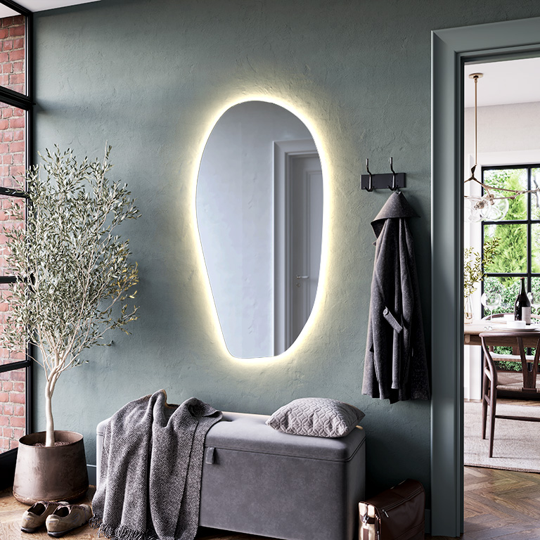 Spiegel LED Simple Onda Ambiente