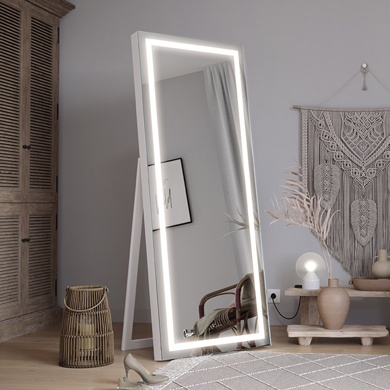 Mirror standing LED Hedra