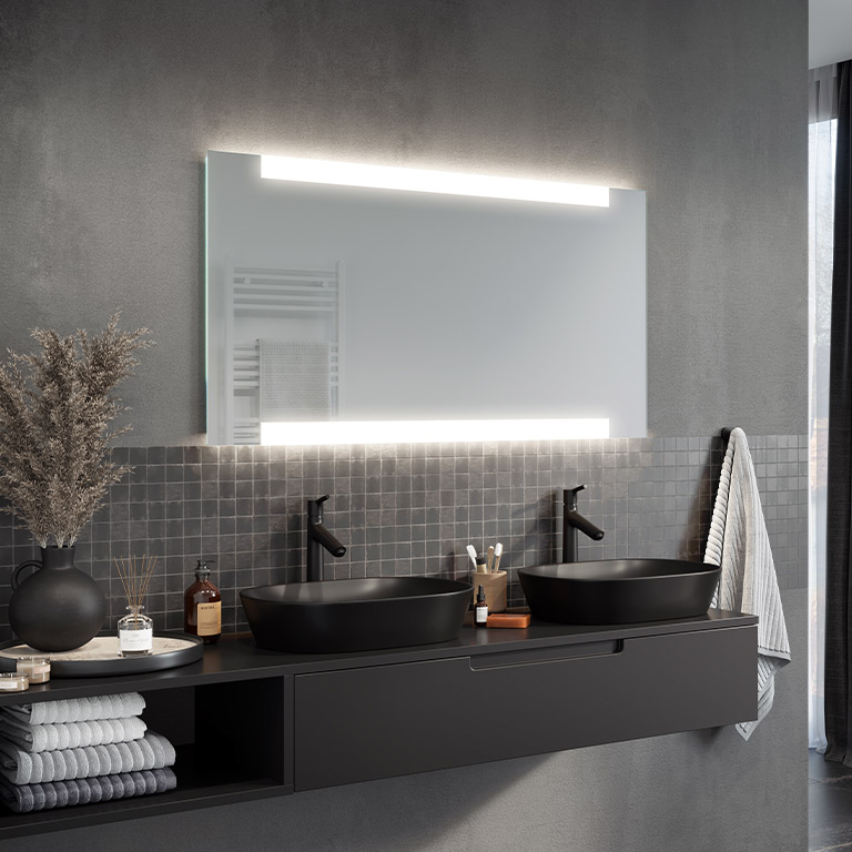 Spiegel met LED-verlichting Doli