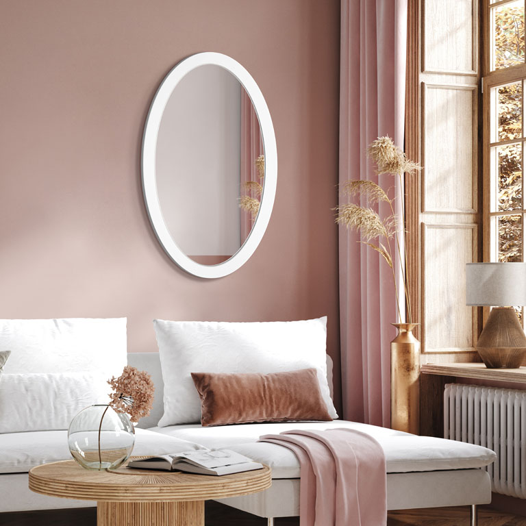 Gerahmter Spiegel Oval Bold