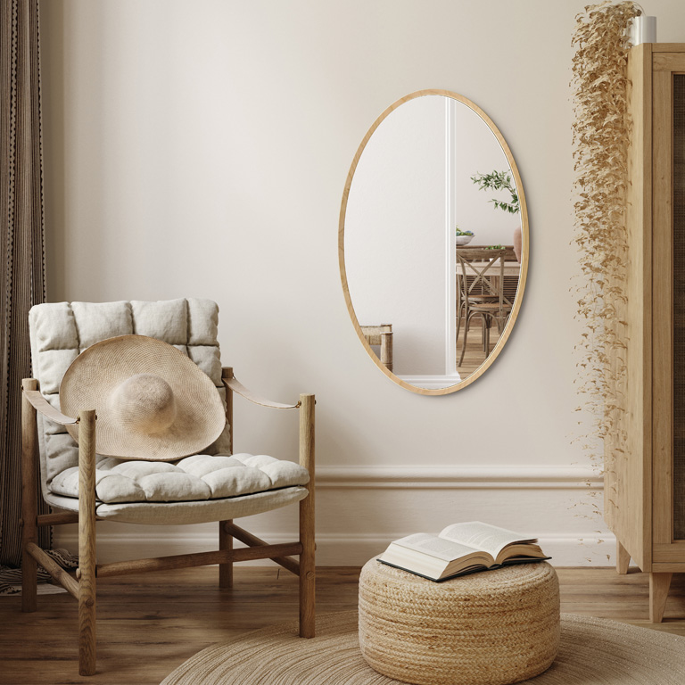 Gerahmter Spiegel Oval