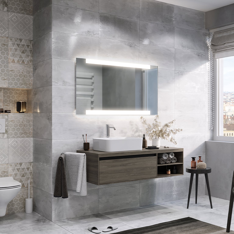 Spiegel met LED-verlichting Doli