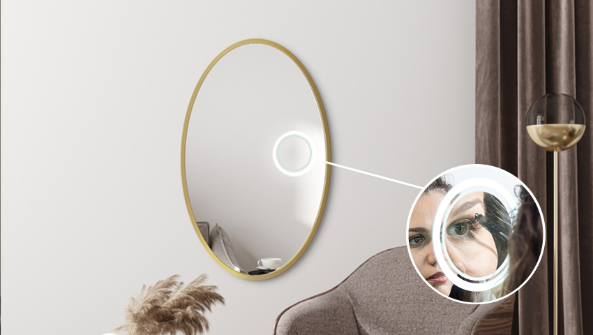 Vergrößerungsspiegel mit LED-Beleuchtung