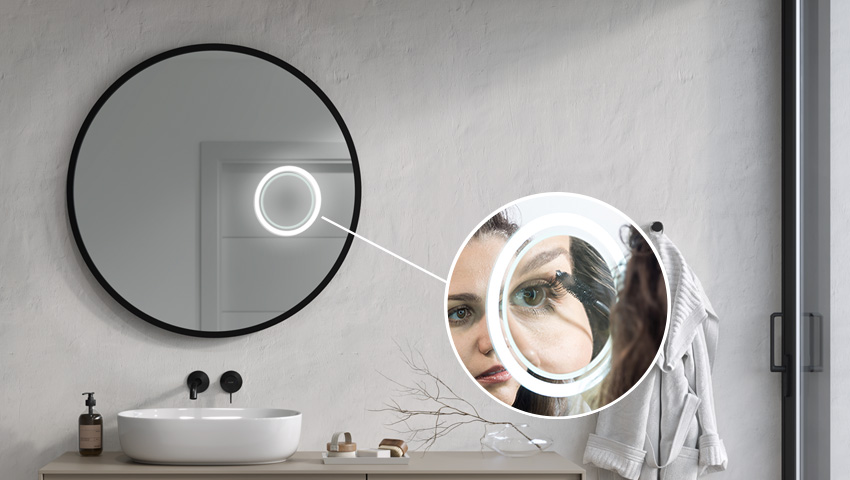 Vergrößerungsspiegel mit LED-Beleuchtung