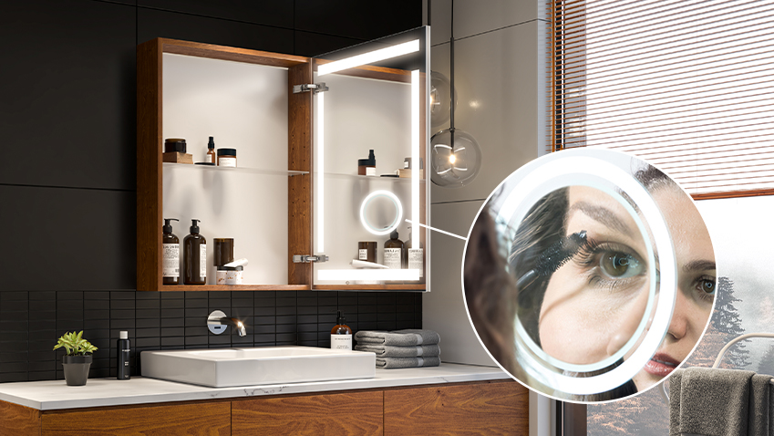 Vergrootspiegel met LED-verlichting