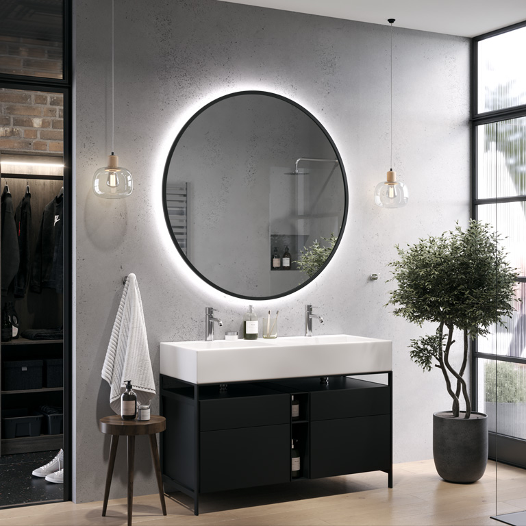 Mirror LED framed Scandinavia Ambiente