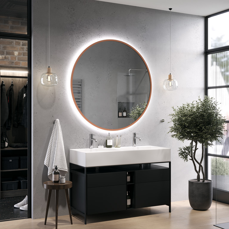 Mirror LED framed Scandinavia Ambiente