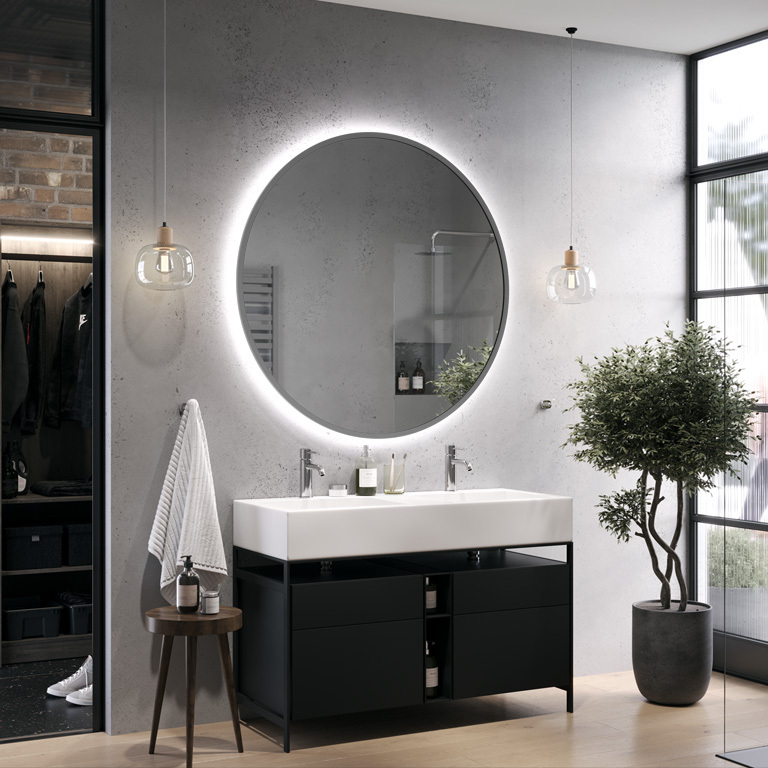 Mirror LED framed Scandinavia Ambiente