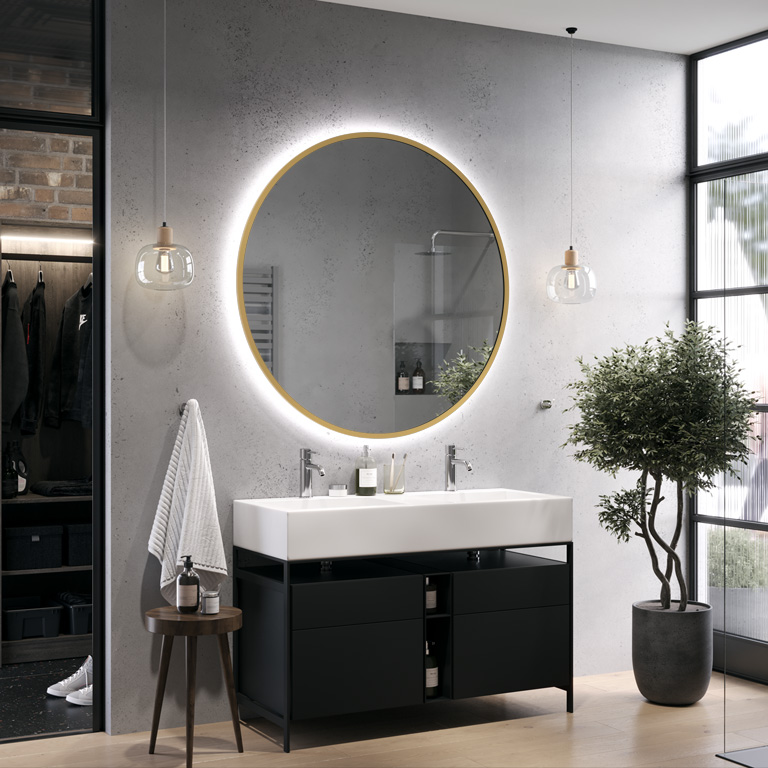 Mirror LED framed Scandinavia Ambiente