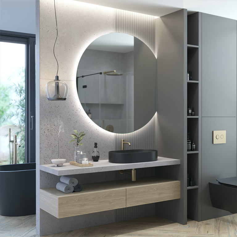 Spiegel LED Simple Luna Ambiente
