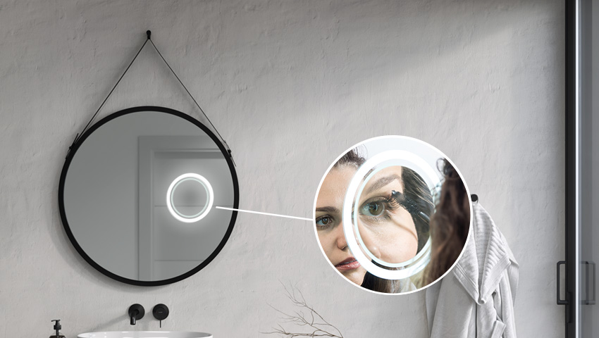 Vergrößerungsspiegel mit LED-Beleuchtung