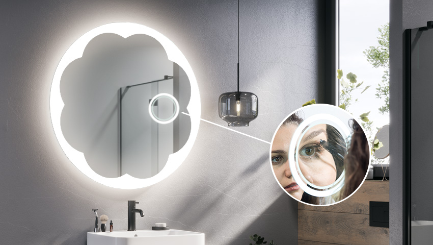 Vergrootspiegel met LED-verlichting