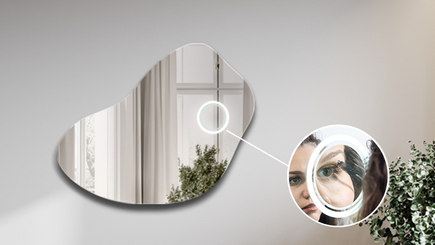 Vergrößerungsspiegel mit LED-Beleuchtung