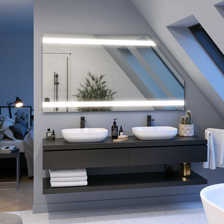 Mirror LED sloping ceiling Panam 2