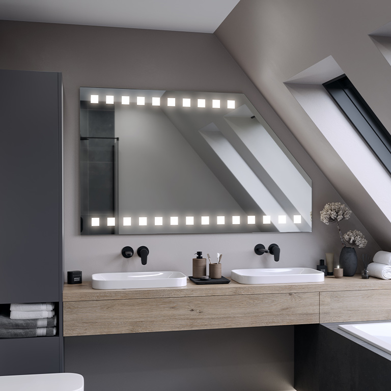 Mirror LED sloping ceiling Assimo