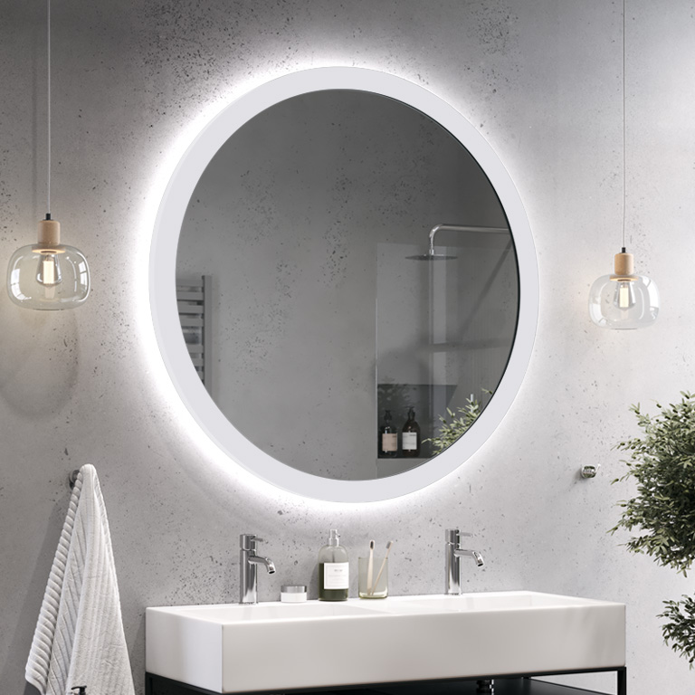 Ingelijste spiegel met LED verlichting Scandinavia Bold Ambiente