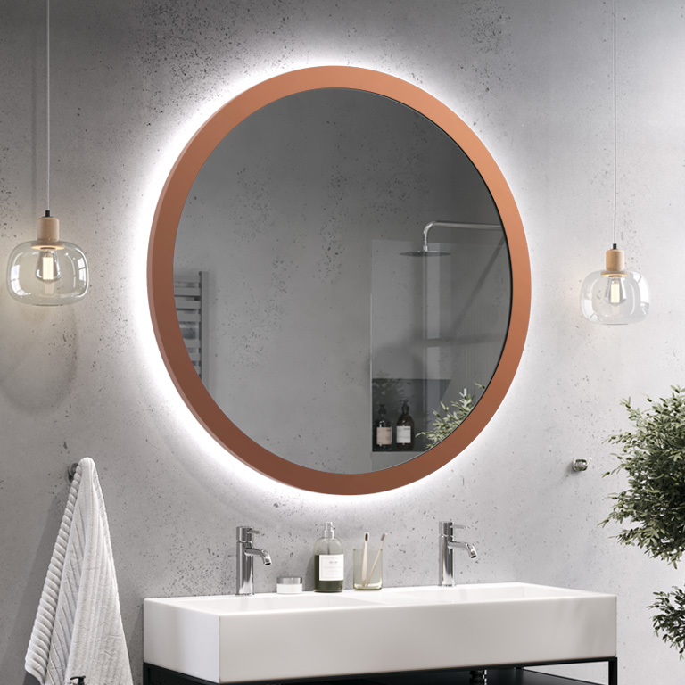 Ingelijste spiegel met LED verlichting Scandinavia Bold Ambiente