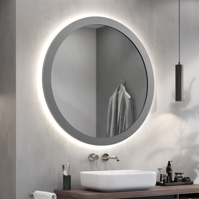 Ingelijste spiegel met LED verlichting Scandinavia Bold Ambiente