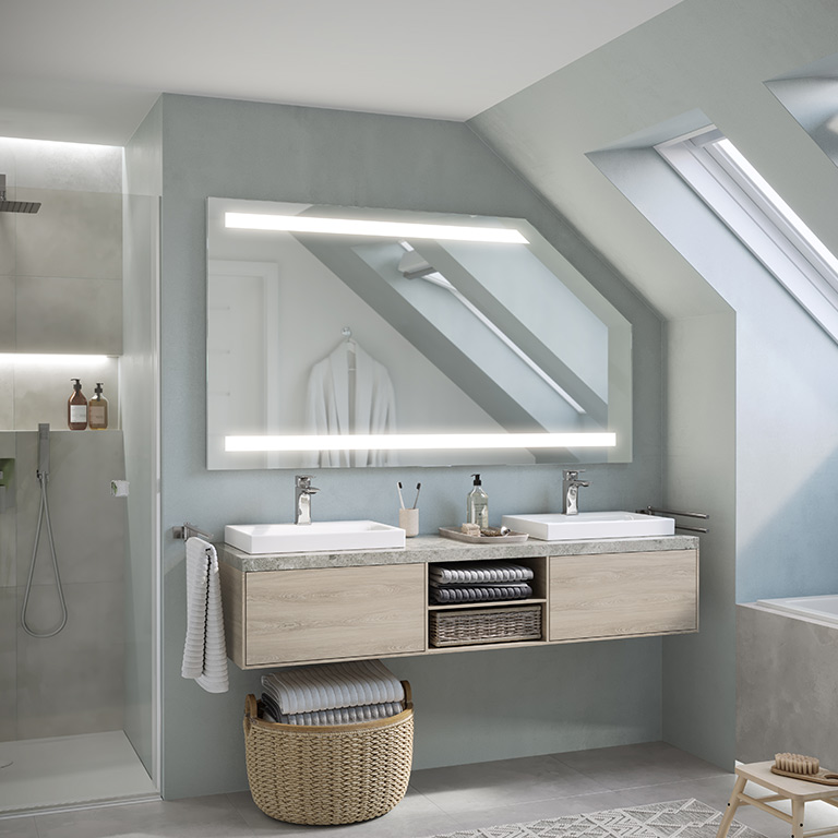 Mirror LED sloping ceiling Band