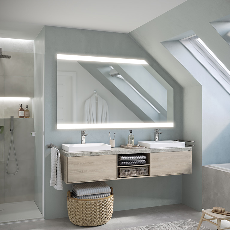 Mirror LED sloping ceiling Panam