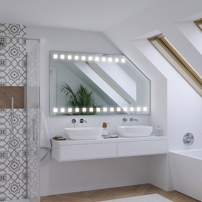 Mirror LED sloping ceiling Assimo