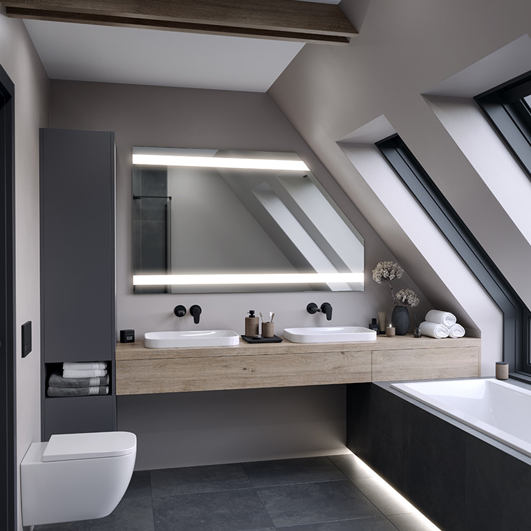 Mirror LED sloping ceiling Panam 2