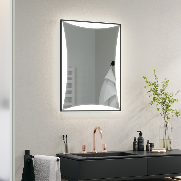 Aluminiumrahmen Spiegel LED Loren