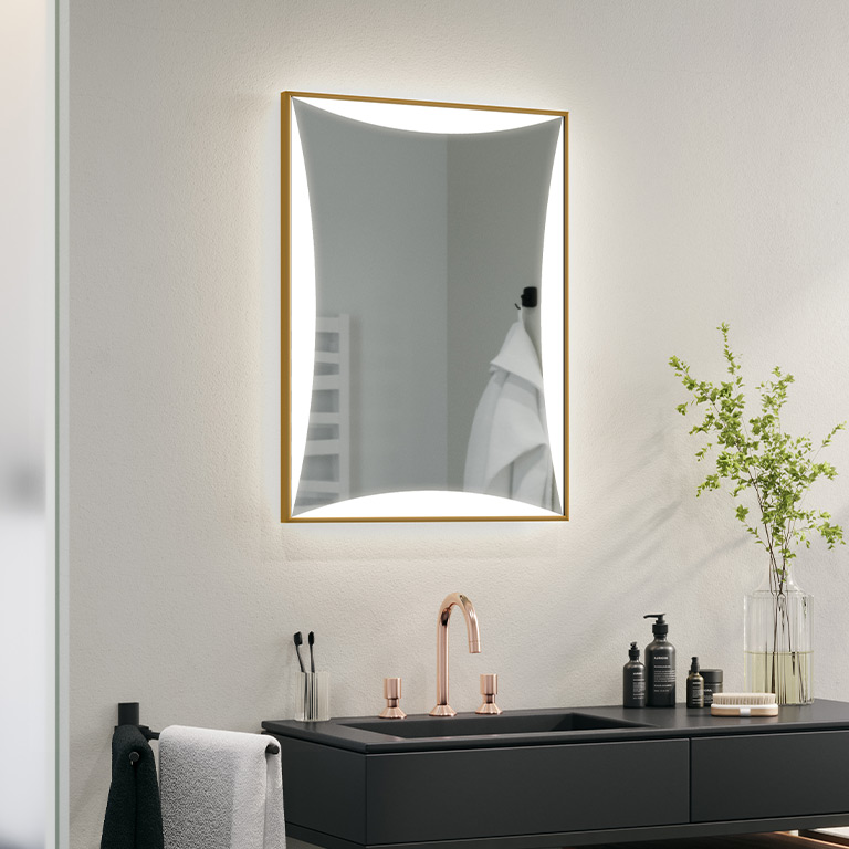 Aluminiumrahmen Spiegel LED Loren