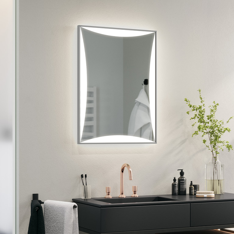 Aluminiumrahmen Spiegel LED Loren