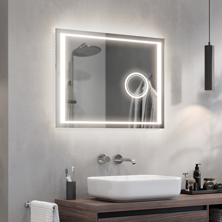 Spiegel met LED-verlichting Window Zoom