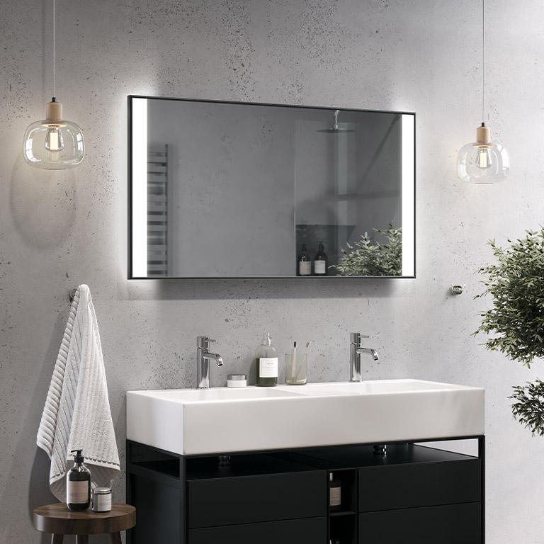 Aluminiumrahmen Spiegel LED Gala