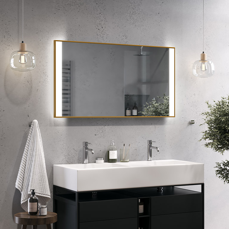 Aluminiumrahmen Spiegel LED Gala