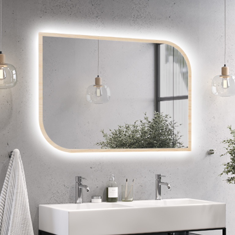 Gerahmter Spiegel LED Maben Ambiente
