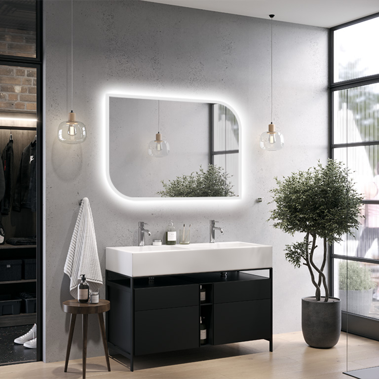 Gerahmter Spiegel LED Maben Ambiente