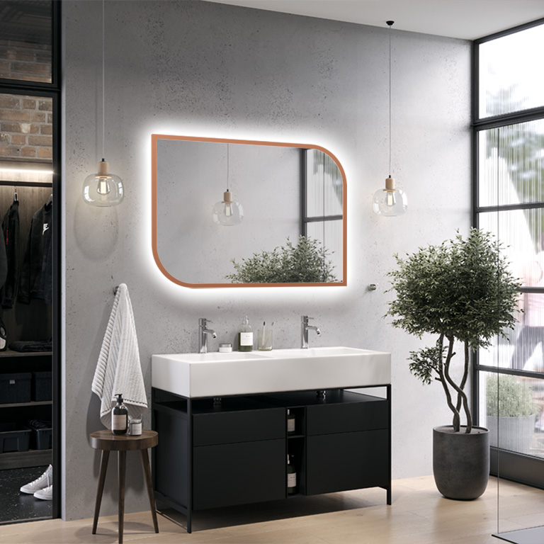 Gerahmter Spiegel LED Maben Ambiente