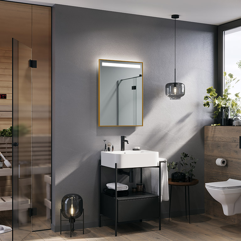 Aluminiumrahmen Spiegel LED Madene