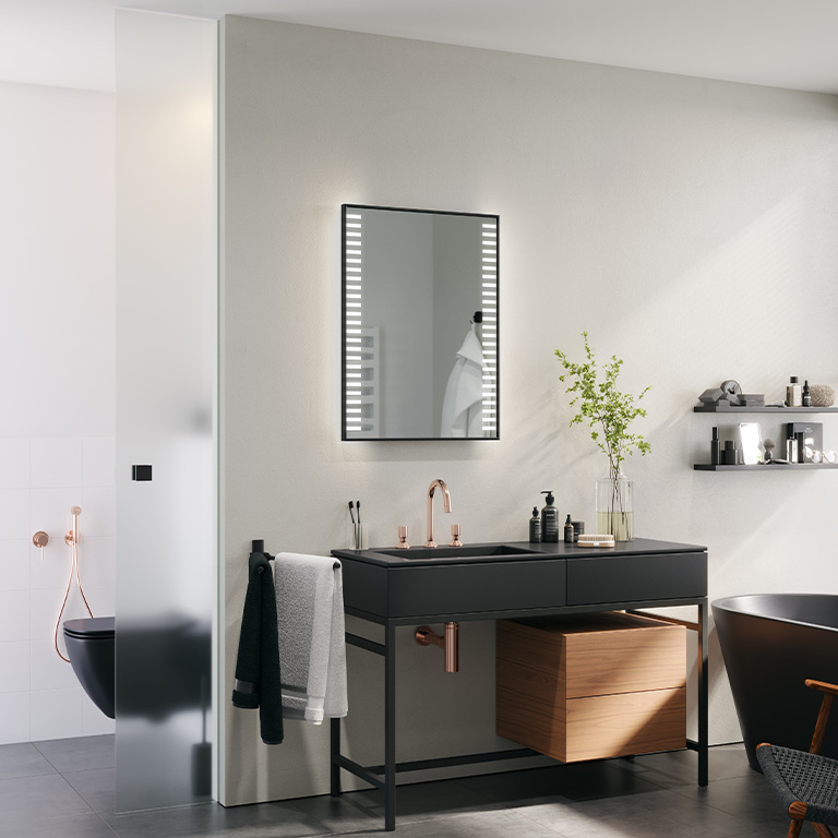 Aluminiumrahmen Spiegel LED Felisa