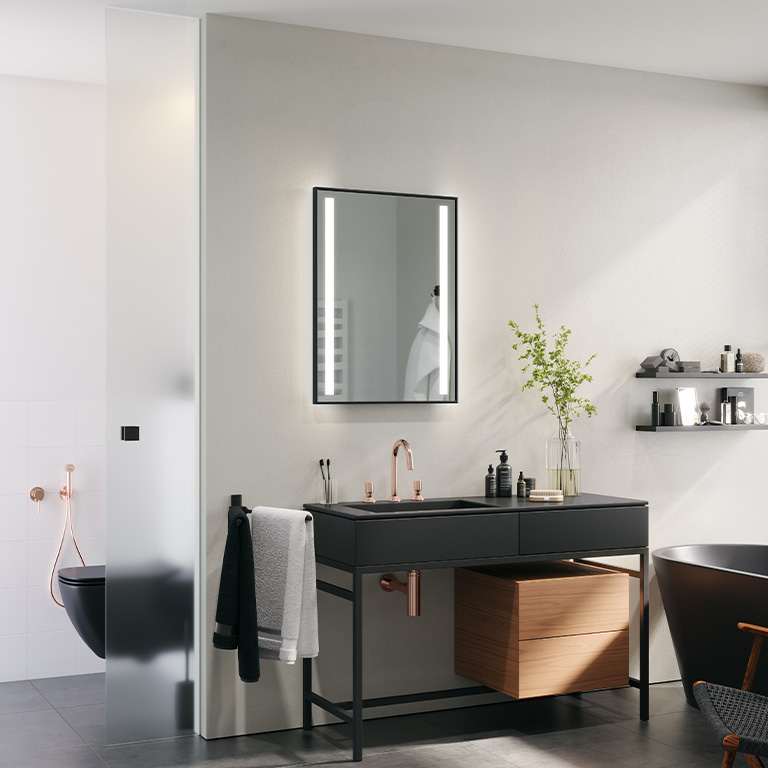 Aluminiumrahmen Spiegel LED Korin