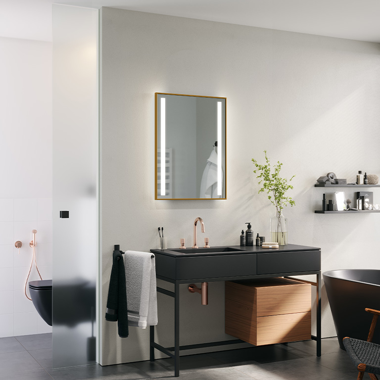 Aluminiumrahmen Spiegel LED Korin