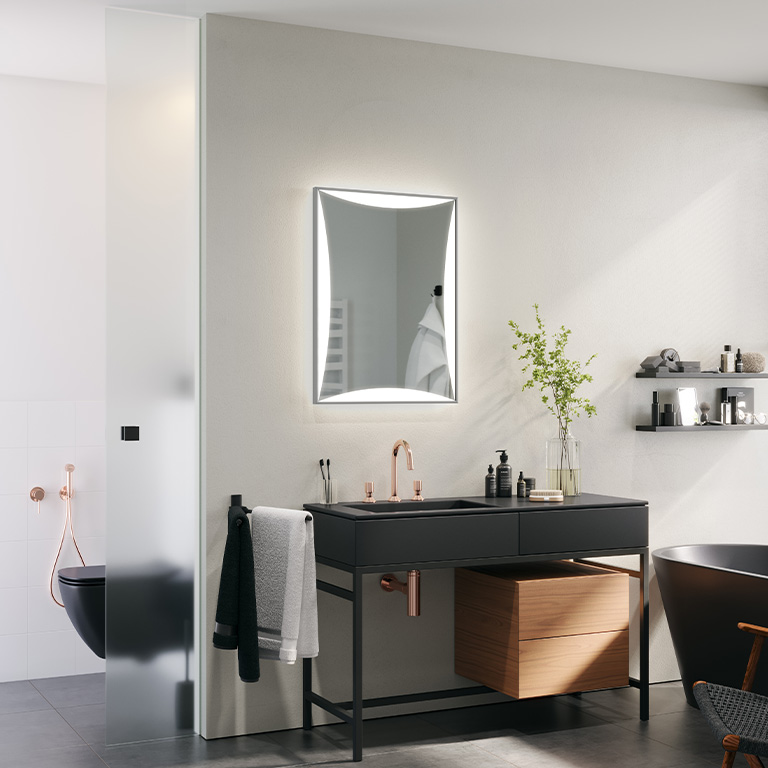 Aluminiumrahmen Spiegel LED Loren