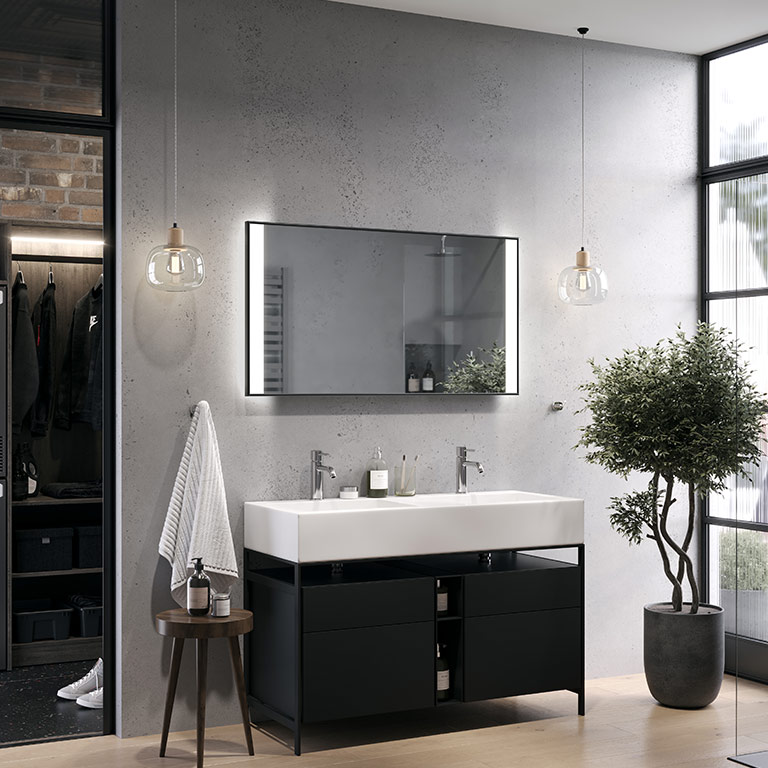 Aluminiumrahmen Spiegel LED Gala