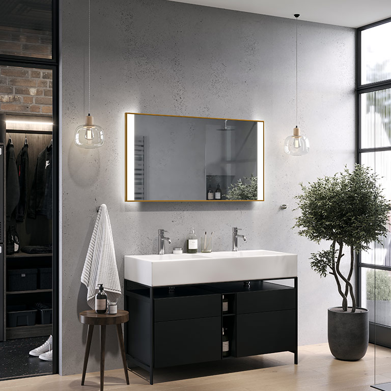 Aluminiumrahmen Spiegel LED Gala