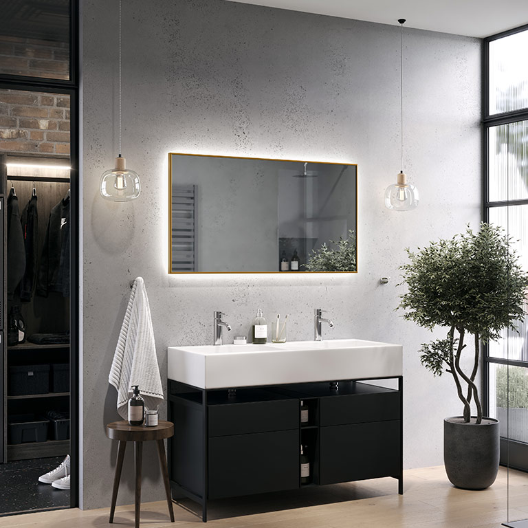 Spiegel LED aluminium lijst Zoya Ambiente