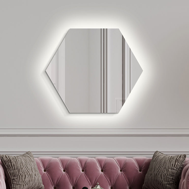 Spiegel LED Simple Heksa Ambiente