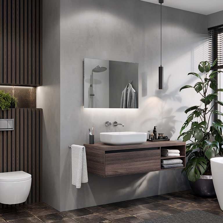 Mirror LED Simple Shine Down Ambiente