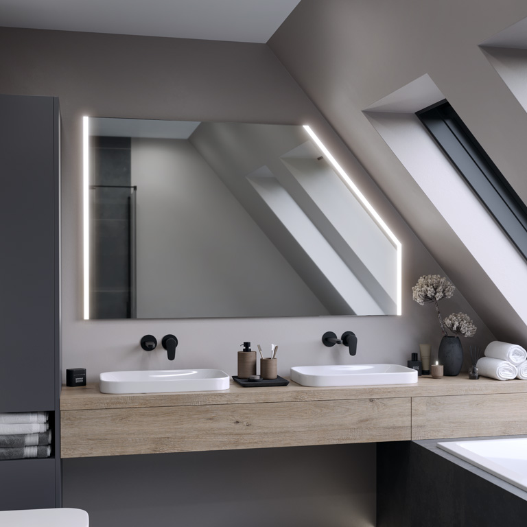 Mirror LED sloping ceiling Kore Slim