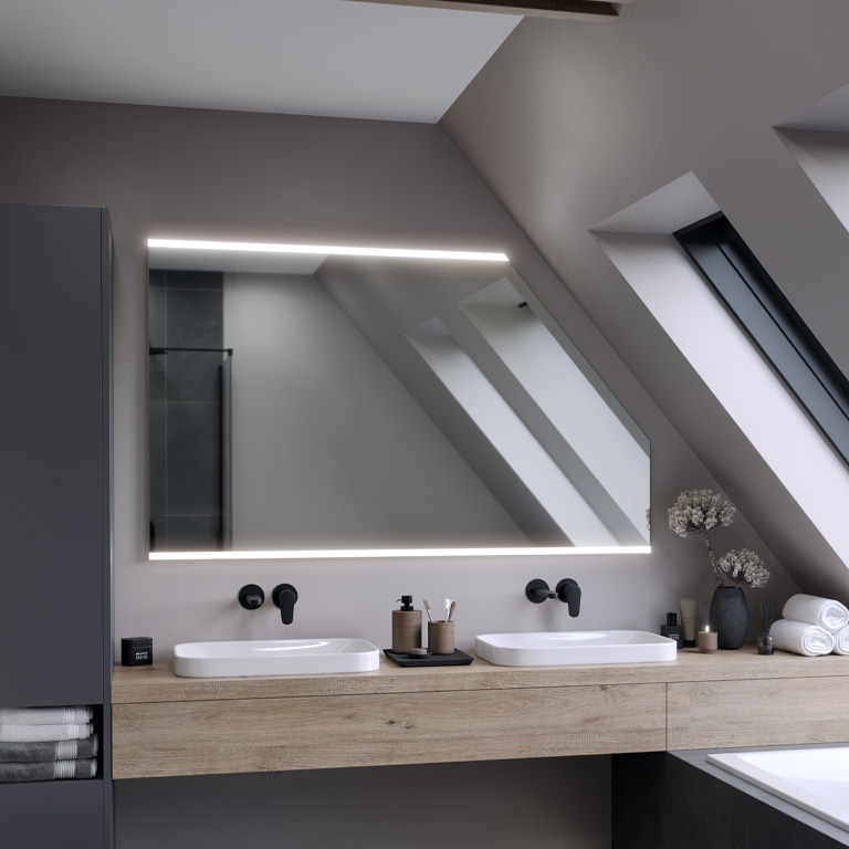 Mirror LED sloping ceiling Panam Slim